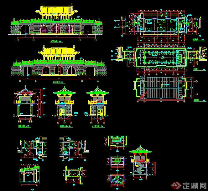 某寺庙古建山门设计施工详图(3)